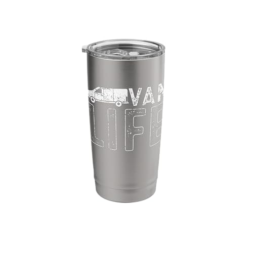Vanning Vanlife Van Life Stainless Steel Insulated Tumbler - color: Brushed Steel