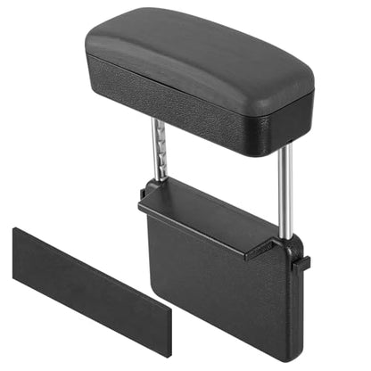 Rupse Car armrest Storage Box,Car Center Console armrest Box,Forearm Wrist Support Adjustable Armrest for Most Car Models - style: Wood grain black