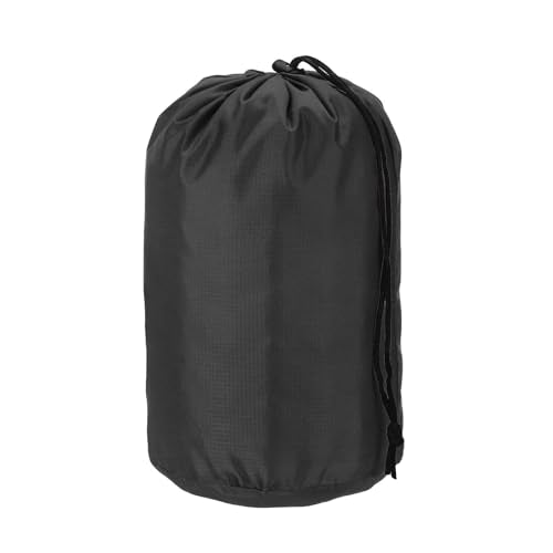 Stuff Sack, Nylon Waterproof Storage Sacks Portable Drawstring Dry Stuff Bag Gear Organization with Toggle, 5x10Inch Fit for Backpacking Camping Traveling Hiking(Black) - color: Black, size: 5 x 10 In