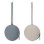 2 Pack Silicone Pacifier Holder Case, Bpa-Free Newborn Pacifier Pouches For Baby Boys & Girls, Portable Container Case (Light Grey/Tradewinds) - color: Tradewinds, Light Grey