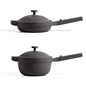 Our Place Mini Cookware Duo | 6-Piece Ceramic Cookware Set with Mini Always Pan & Mini Perfect Pot | Induction & Oven Safe up to 450°F | Nonstick, PFAS-Free Non-Toxic Cookware | Char - color: Char, size: Mini
