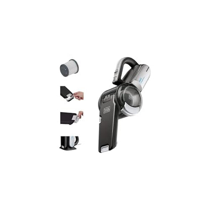 BLACK+DECKER dust buster PIVOT VAC Handheld Vacuum Cordless, Car Vacuum Portable Rechargeable, Extendible Crevice Tool and 200 Degree Pivoting Nozzle, Strong Suction, Lightweight (BDH2000PL)