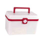 Medical First Aid Box with Handle and Detachable Tray, Double Layer Medicine Storage Case, Multipurpose Emergency Supplies Organizer for Home/Office/Travel/Car/Dorms