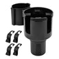 1 Pack Car Cup Holder Expander 2 in 1 Adapter with Expandable Base, Car-Seat Headrest Hook 4 Pack Hanger Storage Organizer fit Universal Vehicle Car Mugs in 2.2"-4.2" (10-48oz)
