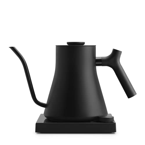 Fellow Stagg EKG Pro Studio Edition Electric Gooseneck Kettle - Pour-Over Coffee, Tea, Quick Heating, Precise Temperature Control, Scheduling, Built-in Brew Timer - Matte Black, 0.9 L - color: Matte Black, size: EKG Pro Studio