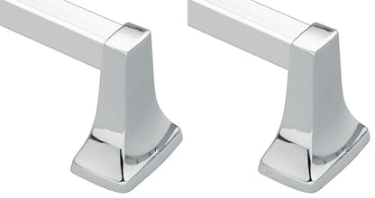 Moen 2224 Contemporary 24-Inch Towel Bar, 24 Inch, Chrome (Pack of 2) - size: 24 Inch (Pack of 2)