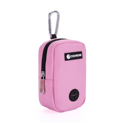 Dog Treat Pouch with Clip, Treat Pouches for Pet Training, Small Dog Treat Container Treat Bag for Leash, Waterproof Dog Treat Bag, Hands-free Training Pouch - color: Pink
