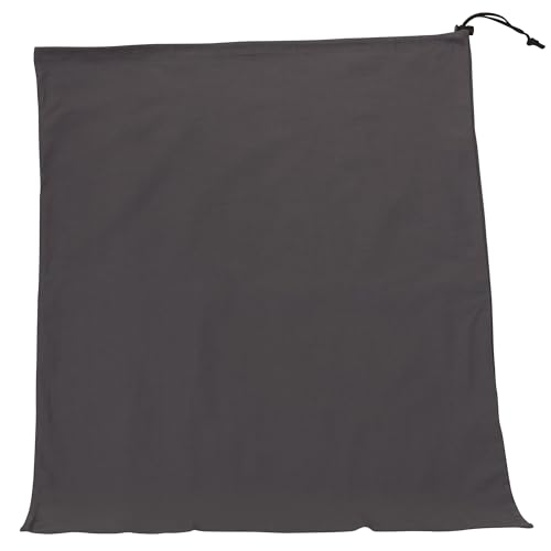 Household Essentials Cotton Laundry Bag with Drawstring Closure, Gray - style: Grey