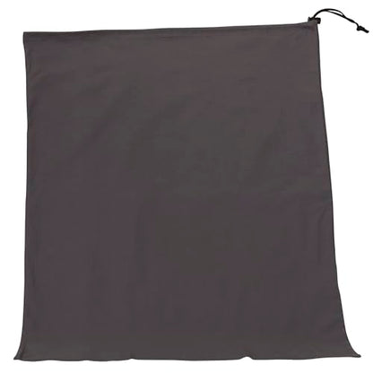 Household Essentials Cotton Laundry Bag with Drawstring Closure, Gray - style: Grey