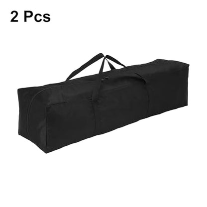 HARFINGTON 2pcs Camping Chair Replacement Bag 31.5" x 7.9" Folding Chair Carry Bag Oxford Cloth Storage Tent Bag with Handle Strap for Travel Outdoor Camping Sports, Black - size: 31.5" x 7.9"