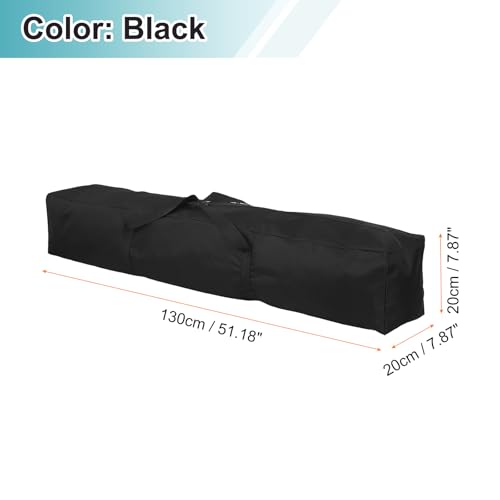 HARFINGTON 2pcs Camping Chair Replacement Bag 51.2" x 7.9" Folding Chair Carry Bag Oxford Cloth Storage Tent Bag with Handle Strap for Travel Outdoor Camping Sports, Black - size: 51.2" x 7.9"