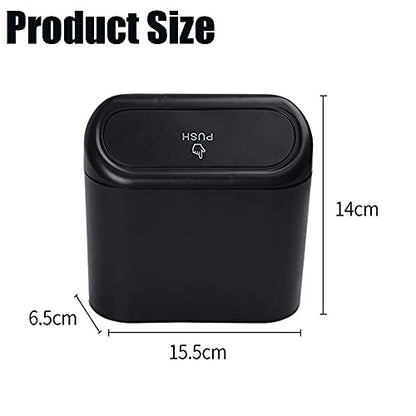 Car Trash can, mini Trunk Push Hanging Portable car Trash can with 2 Automatic Hooks and Disposable Trash Bags, Suitable for car, Home, Office - size: Car Trash Can with 2 Hooks and Trash Bags