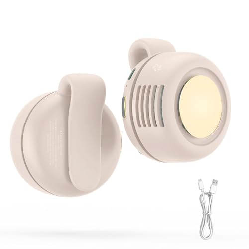 Portable Silent Mini Bladeless Electric fan Clip-On,3-Speed Rotatable Hands-FreeClip-On Fan for Shirt and Waist,Portable Mini Bladeless Fan Clip-On,For Outdoor & Travel & Office,Travel Accessories