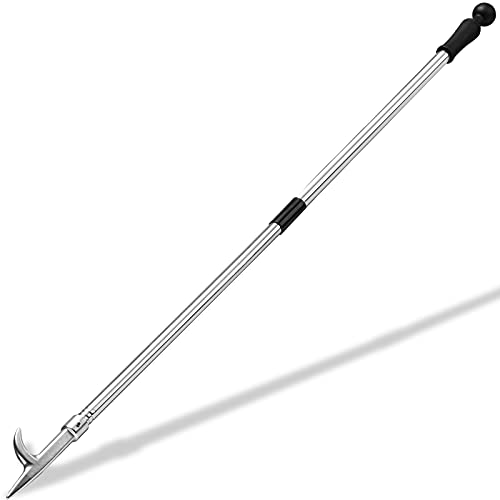 BsBsBest Fire Poker for Fire Pit, 31 Inch Extra Long Portable Campfire Poker for Fireplace, Camping, Wood Stove, Outdoor and Indoor Use, Rust Resistant Stainless Steel Silver Finish - color: Silver, size: 31 Inch