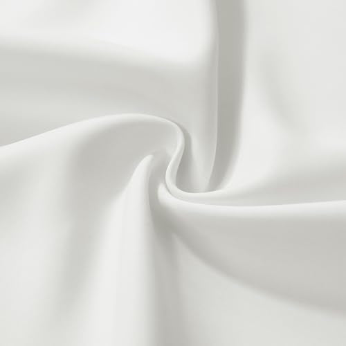 Lino Rosa White Bathroom Window Curtain, Pinch Pleated Laundry Room Curtains for Windows, 24" W x 20" L - color: White, size: 24"W x 20"L (Pack of 1)