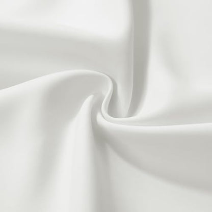 Lino Rosa White Bathroom Window Curtain, Pinch Pleated Laundry Room Curtains for Windows, 24" W x 20" L - color: White, size: 24"W x 20"L (Pack of 1)