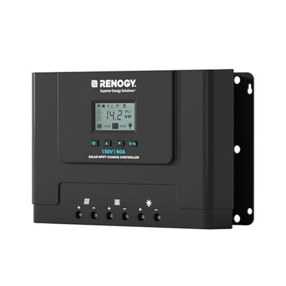 Renogy 60A MPPT Solar Charge Controller 12V/24V/36V/48V Auto, 150V Solar Input Solar Panel Controller for Lithium/AGM/Gel Batteries, Off-Grid Solar Controllers Home RV Marine Workshop - style: Rover Lite 60A