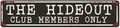 Metal Sign Hideout Fun Kids Tree House Sign - Kids Fortress Sign - Play Shed Sign - Kids Cave Sign - Fun Bunker Sign - Kids Clubhouse Sign Tin Sign with Saying 4x16 Inch - color: tin sign008, size: 4x16 inch