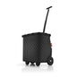 reisenthel carrycruiser glossy dots black - Portable shopping trolley with sturdy aluminum frame, shoulder strap and removable mesh inner bag -water-repellent - color: Glossy Dots Black