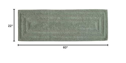 Eddie Bauer - Bathroom Rug, 100% Soft Plush Tufted Cotton Runner Rug, Highly Absorbent, Quick-Dry, and Skid-Resistant Backing (Logan Olive Green, 22" x 60") - color: Olive Green, style: 22" x 60"