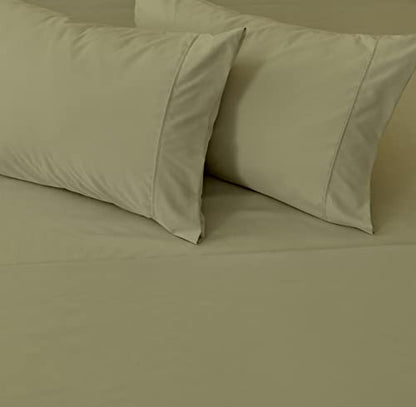 3-Piece Twin Green Microfiber Sheet Set - Ultra-Soft, Brushed Bedding Sheets & Pillowcases - Wrinkle & Fade Resistant, All-Season Bed Sheets for Bed (Twin, Sage) - color: 30 - Sage, size: Twin