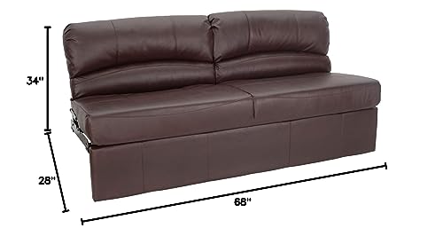 RecPro Charles RV Jackknife Sofa | Love Seat | Sleeper Sofa | Length Options 62", 68", 72" (68 Inch, Mahogany) - color: Mahogany, size: 68 Inch