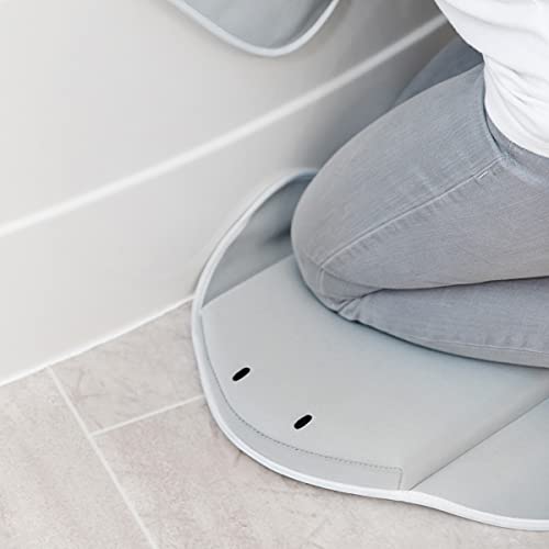 Ubbi Cushioned Kneeler Pad for Baby and Toddler Bath Time, Non-Slip Parent Knee Cushion, Easy-Clean Bath Accessory, Gray Stingray - style: Kneeler Pad