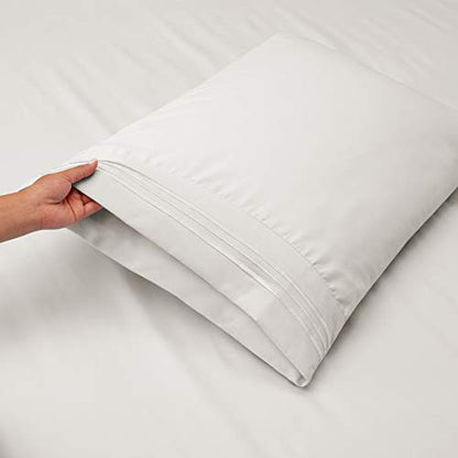 Hearth & Harbor Twin Size Sheets - 3 Piece Bed Sheet Set, Hotel Luxury Double Brushed Bed Sheets - Extra Soft Bedding Sheets & Pillowcases, Twin, White - color: White, size: Twin
