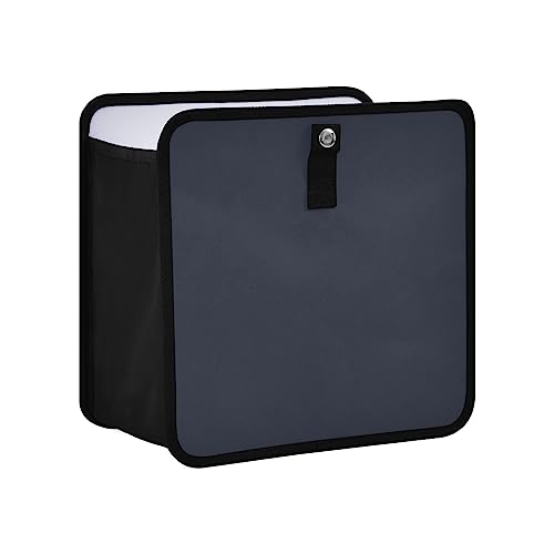 MCHIVER Navy Blue Car Trash Can Hanging Garbage Bags Leak Proof Organizer Dustbin Vehicle Foldable Trash Bin Container Waste Basket Car Accessories for SUV Truck Van 8.66x8.66x5.9in - color: Navy Blue, size: Small