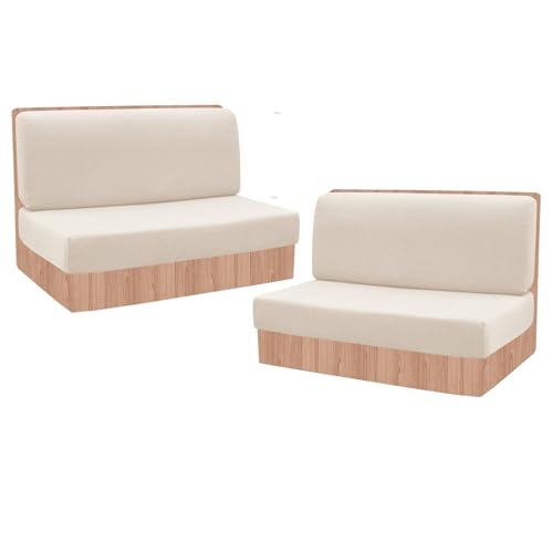 FUANGUI RV Dinette Cushion Covers Stretch Camper Seat Cover Booth Seats Replacement RV Washable Sofa Furniture Protector - color: Beige