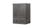 Mega Solutions Murphybedz Tuscany Murphy Cabinet Chest Bed with Charging Station 6 Inch (Galaxy Grey, Single) - color: Galaxy Grey, size: Twin