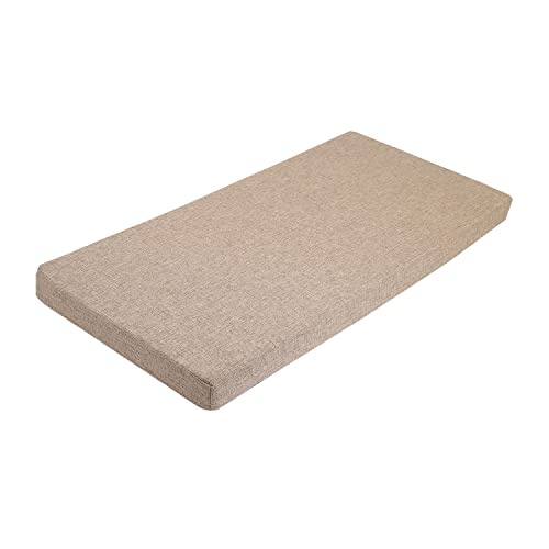 SAMTY Bench Seat Cushion Memory Foam Chair Pads Non-Slip Rubber Back Indoor Swing/Settee Cushion 44x16Inch, Khaki - color: Khaki, size: 44"x16"x2"