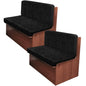 ANARACHON Leather Look RV Camper Dinette Cushion Covers, Washable RV Couch Cushion Covers Dinette Booth Seats Stretchable Camper Seat Covers (03 Black, 2 Sets) - color: 03 Black, size: 2 Sets