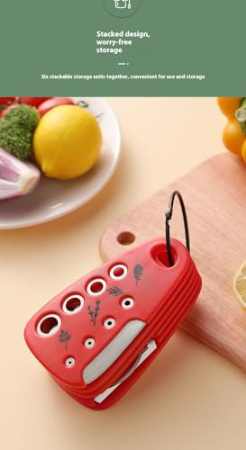 CONG 6-Piece Stackable Kitchen Tools Set: Peeler, Chopper, Grater & More – Space-Saving for Kitchen (Stacked Small Kitchenware 6-piece Set - Black)