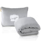 EverSnug Travel Blanket and Pillow - Ultra-Soft, Compact & Lightweight, 65x40 Inches, with Carry Case, Luggage Sleeve & Backpack Clip for Airplane Comfort (Light Grey) - color: Light Grey
