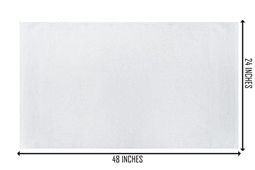 (Pack of 12 White Bath Towel Bulk 24x48 Inches - Economy Cheap Bath for Commercial Uses, Gym, Salon, Spa & Hair -Lightweight Bath Towels Quick Drying -Bath Towels Sets Bulk - color: White, size: Bath Towel - Pack of 12 - 24x48