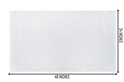(Pack of 12 White Bath Towel Bulk 24x48 Inches - Economy Cheap Bath for Commercial Uses, Gym, Salon, Spa & Hair -Lightweight Bath Towels Quick Drying -Bath Towels Sets Bulk - color: White, size: Bath Towel - Pack of 12 - 24x48