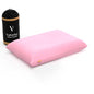 Vaverto Camping Pillow, Medium Firm Memory Foam Travel Pillow, Compressible & Portable, Breathable Washable Cover, Backpacking, Airplane & Car Travel, 12" x 18" - color: Rose