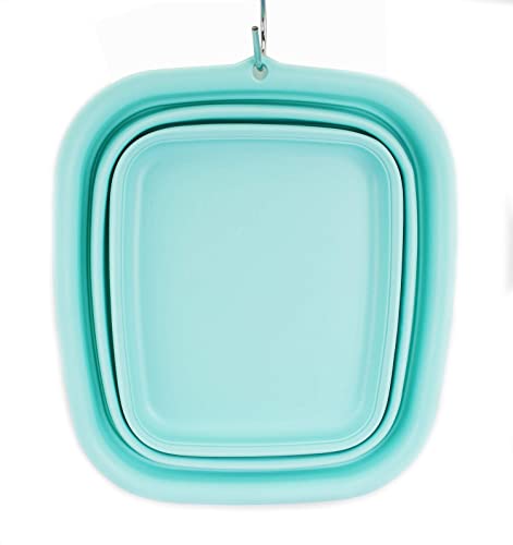 SAMMART 7.7L (2 Gallon) Collapsible Tub - Foldable Dish Tub - Portable Washing Basin - Space Saving Plastic Washtub (Lake Green, S) - color: Lake Green, size: Small