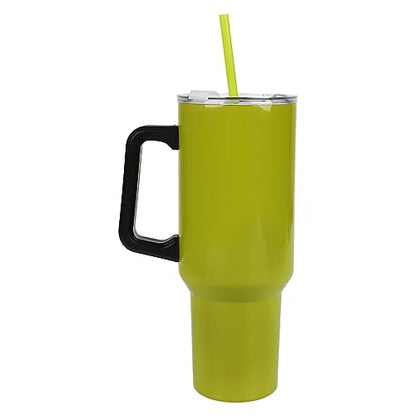 Bioworld Grinch Grinning Face 40 Oz Green Stainless Steel Tumbler With Handle - color: Grinch Grinning Face