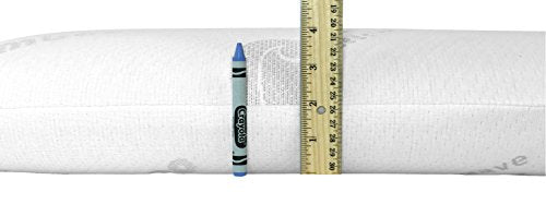 Bluewave Bedding Slim Gel Memory Foam Pillow for Stomach, Back and Side Sleepers - Therapeutic Design for Spinal Alignment, Better Breathing and Enhanced Sleeping (4-Inches Height, Standard) - style: 4"H Slim (Standard)