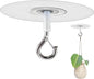 Adhesive Ceiling Hooks with Safety Clasp, Stick-On Wall Hooks for Plants, Wind Chimes, Home Storage and Bathroom Decor