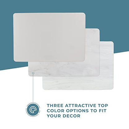 Manufacturers' Select ITC RV Side Table with MOD Table Leg System (Roman Marble Table Top w/Silver Table Leg) - color: Roman Marble Table Top W/ Silver Table Leg