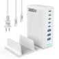 380W USB-C Charger Block, 8-Port USB-C Charging Station PD 30W + 100W PC Laptop, Fast Charging Hub with High-Power Fast Charging Cable for MacBook Pro/Air, DELL, iPad, iPhone, Samsung Galaxy, White - color: 380W White
