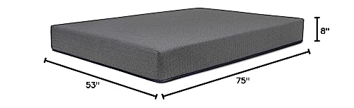 DREAMFOAM Brooklyn Bedding Copperflex Essential 8" Gel Memory Foam Mattress with Stain Protection, Full |Made in Arizona - size: Full 54x75, style: 8" - Firm