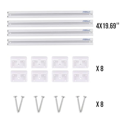 4-Pack Magnetic Tool Holder Strip - 19.7" Wall-Mount Organizer for Garage, Workshop, Workbench & Van Storage