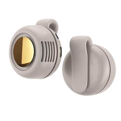 Portable Silent Mini Bladeless Fan Clip On 2025 New Adjustable 3-Speed Suspended Whirlwind Fans Small Fan Clip on for Shirt & Waist For Travel Outdoor Office, Travel Accessories Gift(white) - color: Off white