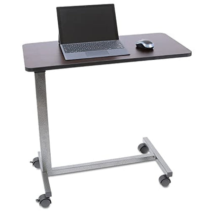 Roscoe Medical Hospital Bed Table, Rolling Overbed Table, Laptop Tables for Recliner, Bed, Bedside and Sofa - Computer Tables, Hospital Tray, Adjustable with Wheels and Secure Height Adjustment