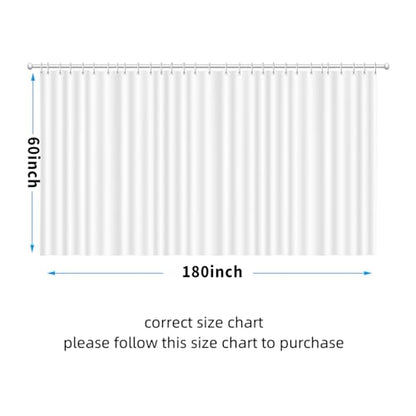 Clawfoot Tub Shower Curtain 180x60 Inch White Liner All Warp Around Extra Wide 36 Metal Hooks Vinyl Bath Curtain for Clawfoot Stand Up Tub Bathroom PEVA Waterproof Liner - color: Pure White, size: 180"W x 60"L (Pack of 1)
