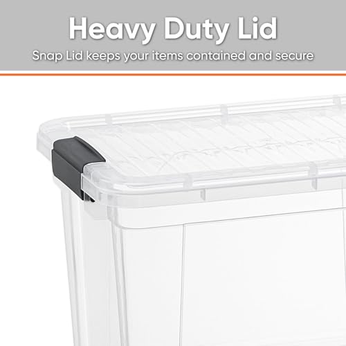 Superio Mini Deep Storage Organizer Bin with Lid X-Deep Small Clear Storage Box with Latch for Home, Kitchen, Garage- Store Toys, Food, Supplies, and Hair Accessories (2.5 Quart) - size: 8" x 5.5" x 5"